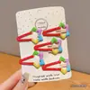 Pinza para el cabello infantil con flor colorida, pinza lateral para flequillo, pinza para cabello suelto, accesorio para la cabeza, niña, princesa, linda, combinable con todo