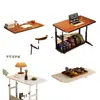 Mesita de noche, Mesa elevable móvil, Escritorio pequeño de oficina, Escritorio de dormitorio, Mesa de estudio, Mesa simple para computadora perezosa