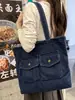 Bolsa de Ombro Jeans Grande Capacidade Simples Transfronteiriça 2026 Verão Nova Cor Sólida Casual Tote para Mulheres