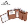 Comercio exterior nueva billetera de cuero para hombre fábrica mayoreo rfid multifuncional vertical con monedero entrega en una pieza