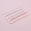 Brocha labial desechable portátil brocha para labios sombra de ojos lápiz labial brillo labial mango hueco brocha para labios pelo de nailon brocha labial pequeña herramientas de belleza
