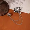 ¡Guau!Corona Retro Europea y Americana Cadena de Borla Moda Ropa Formal Lujo Ligero Gama Alta Accesorio de Pedrería Broche