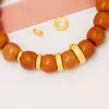 Cuentas Espaciadoras Doradas de Alta Retención de Color con Patrón de Pergamino, Accesorios Hechos a Mano para Joyería DIY para Pulseras y Pulseras de Cristal