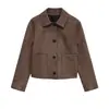 Moda Europea y Americana Transfronteriza Aliexpress Moda Popular Casual Holgada Versátil Chaqueta con Solapas