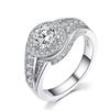 Anillo de plata 925 chapado en oro de 18 quilates con diamantes de imitación, estilo europeo y americano, con forma de resorte, para mujer, venta al por mayor