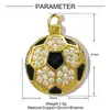 Meninos Meninas Fofos Cobre Zircônia DIY Pingente Pulseira Mulheres Basquete Futebol Cachorrinho Dinossauro Elefante Colar Acessórios