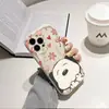 Lazo con Forma de Corazón Sencillo Lindo Snoopy Funda para iPhone 16Pm iPhone 18 Pro Carcasa Blanda Cubierta Protectora