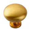 Aleación de Zinc Cobre Antiguo Dorado Cepillado Cajón Gabinete Puerta Mango Floral Grande Amarillo Agujero Único Tirador Redondo Minimalista Moderno