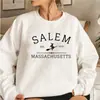 Sudadera de Halloween con Cuello Marinero Salem Massachusetts Bruja de Salem Bruja de Halloween Suerte