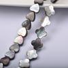 Disco de concha negra natural/amor/trébol de cuatro hojas/estrella de cinco puntas, concha, perla, accesorios para collar hechos a mano