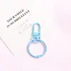 Serie de colores macaron anillo de tarjeta de 3 cm hebilla de puerta de aleación de zinc adornos accesorios DIY colgante de llavero material hecho a mano venta al por mayor
