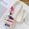 Capa de Celular Colorida Dopamina com Cordão Ajustável para Usar na Cruzada Bolsa de Armazenamento com Pingente Multifuncional Porta-Moedas Anti-Perda