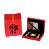 Conjunto de Enfeites Três Tesouros para Aumentar a Fortuna com Folha de Ouro Imitação, Conjunto de Presente de Três Peças com Tigela de Ouro Auspiciosa, Hashis e Colher, Atacado de Conjuntos de Tigelas de Ouro Luxuosos