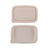 Caja para Comida Desechable Almidón de Maíz Empaque para Llevar Bento Ensalada Comida Sencilla Degradable Rectangular Caja Individual