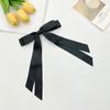 Grampo de Cabelo com Laço de Fita Dupla Camada Estilo Coreano para Mulheres, Presilha Lateral de Menina de Ballet, Topo da Cabeça, Simples, Acessório de Cabelo Versátil