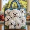 2026 Nova Série de Filhotes Transfronteiriça Estampa Digital Bolsa Tote Acolchoada de Ombro Fashion