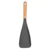 Utensílios de Cozinha de Silicone, Espátula de Salada Preta, Ferramentas de Cozinha, Colher de Cozinha Antiaderente, Espátula, Espátula de Silicone Resistente a Altas Temperaturas