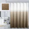 Cortina de ducha de poliéster compuesto plisado arrugado degradado con estampado simple, impermeable y engrosada, Cortina divisoria de baño