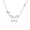 Collar Serie Mariposa Fantasma Chapado en Platino Seiko de alta calidad Collar Mariposa Dúo Colgante Elegante para Mujer Ins