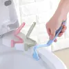 Cepillo de Toiletas Japonés en Forma de S para el Hogar Limpieza Sin Rincones Muertos Cepillo Curvo Cepillo Limpiador de Estufa de Cocina Montado en Pared Sin Taladro