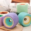 Manta Siete Estrellas Teñido por Segmentos Línea Pastel Gradiente Línea de Seda y Lino Línea de Algodón Tejido a Mano DIY Línea para Suéter Chal 300.00g