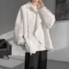 Camisa branca texturizada versátil de manga comprida para homens, estilo primavera, jaqueta masculina estilosa e descolada, nova camisa tamanho grande estilo chinês