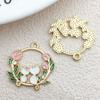 Colgante de gato de aleación de aceite goteado, colgante, lindo, joyería DIY, llavero, pulsera, aretes, accesorios de dibujos animados al por mayor
