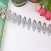 Atacado do Fabricante Renda de Corrente Dourada e Prateada de 2,5cm, Acessórios de Vestuário com Strass, Corrente de Contas Gota D'água Banhada a Ouro, Corrente de Strass