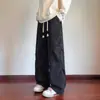 Calça de moletom de trabalho resistente estilo tie-dye americano para homens e mulheres, calça esportiva casual moderna de corte reto solto para primavera e outono