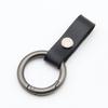 Primeira camada de couro de vaca chaveiro novo masculino carro chaveiro metal chaveiro mola anel chaveiro atacado