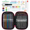 Juego de Ganchillos Amazon Colorido Mango Suave Tpr Ganchillo de Aluminio DIY Lana Ganchillo Barba Bolsa Set