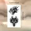 Pegatinas de Tatuaje Tótem de Animales Oscuros, Impermeables de Larga Duración, Estilo Retro Audaz, Diseños de Lobo y Leopardo para Hombres y Mujeres, Adecuadas para Brazos, Piernas, Cintura y Espalda, Tendencia Caliente