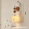 Luminária de parede de jade estilo vintage, luminária de parede retro imitação de mármore para cabeceira de quarto, luminária de parede vintage francesa para corredor, hall de entrada