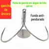 Lâmina de anzol de âncora três anzol de âncora anzol de arranhar carpa prateada três anzol de garra três anzol anzol de lança farpado anzol borboleta anzol de busca