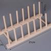 Tendedero de madera, estante de almacenamiento y acabado para cocina, estante para tazas de agua, cuencos y platos, estante de almacenamiento de madera para el hogar