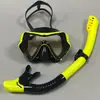 Traje nuevo de gafas de buceo y tubo de respiración JUNHAIINS para hombre y mujer, nuevo marco grande de silicona para adulto, tour de buceo con espejo