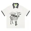 Camisa Polo Negra de Estilo Subcultural con Hombros Normales y Mangas Cortas para Hombres y Mujeres, Top Casual Holgado de Verano Estilo Callejero Americano 26