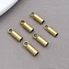 Acero Inoxidable Cabeza Plana Código Francés Campana Colgante Hecho a Mano DIY Pulsera Collar Conexión de Cuerda de Cuero Hebilla Tapa de Cuerda Material de Joyería Accesorios