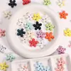 Flor de Cinco Pétalos INS Fresca Cuentas de Cerámica Agujero Recto Flor para Ensartar Cuentas Sueltas Accesorios para Colgante de Cadena de Teléfono Hecho a Mano DIY