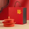 Ciudad Prohibida Guochao Wenchuang Plato de Frutas de Cerámica Roja Caja de Regalo Regalo de Boda Regalo de Agradecimiento Regalo de Acompañamiento Caja de Regalo de Porcelana del Templo del Cielo