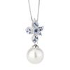 Juego de Joyería, Collar de Perlas, Aretes, Estilo de Lujo de Nicho, Versátil para Verano, Azul Real, Estilo Femenino, Stock Listo Venta al por Mayor
