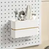 Accesorios para Tablero Perforado Gancho Colgador de 25 Agujeros Espaciados Caja de Piezas Juego Completo Estante de Almacenamiento para Estudio Estante de Pared*