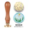 Capítulo Único Navideño Mango de Palo de Rosa Muñeco de Nieve Copo de Nieve Sello de Barniz de Fuego Juego Combinado Venta al por Mayor