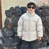 Chaqueta de Algodón Acolchada de Color Sólido para Invierno para Hombre Holgada Estilo Hong Kong Casual Deportivo Tendencia Coreana Versátil Estudiante Atractivo Chaqueta de Pan