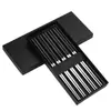 Hashis de Palha de Trigo Hashis de Aço Inoxidável 304 Estilo Coreano Hashis Coloridos Antiderrapantes e Resistentes a Mofo Utensílios de Mesa de Grau Alimentício para Adultos