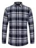 Camisa de franela a cuadros de alta gama, talla grande transfronteriza para hombre, casual, manga larga, abrigo para primavera y otoño de Amazon, camisa para hombre