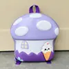 Mochila Nueva para Bebés de Jardín de Infancia Linda Casa de Champiñón Mochila Cáscara de Huevo para Niños y Niñas Ligera Versátil Bolsa Infantil