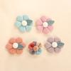 Lindos Calcetines de Flores de Presión Ultrasónica de Peluche de Dibujos Animados Accesorios para el Cabello Horquilla Diadema Decoración Accesorios