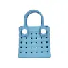 Bolsa de Palha Tecida Perfurada Eva para Mulheres, Bolsa de Praia para o Verão ao Ar Livre, Amigável para DIY, Bolsa Coreana de Nicho