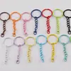 Cadena Esmaltada Pintada de Colores Cierre de Langosta DIY Llavero de Muñeca de Cuentas Hecho a Mano Accesorios Materiales Piezas Pequeñas